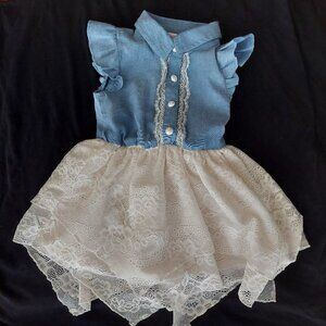LITTLE Lady Lace Handkerchief Skirt Dress, 2T